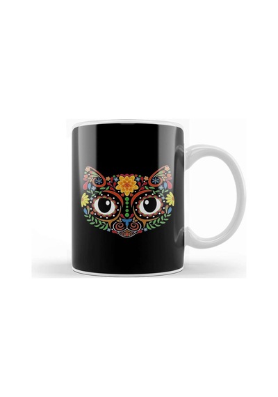 Cute Ginger Cat Day Of The Dead Cat Kedi Kupa Bardak Porselen Karışık