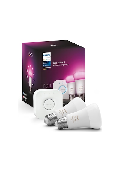 Philips Huewca 9w E27 Renkli Akıllı Ampul 2'li Başlangıç Seti Rgb - Ayarlanabilir Renk Sıcaklığı Ve Parlaklık