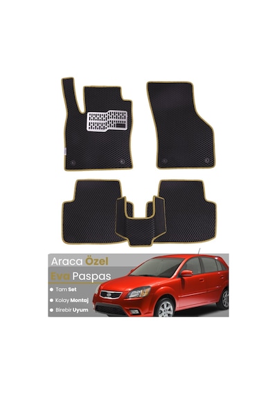 Kia Rio Hatchback 2005-2011 Uyumlu Eva Paspas Tam Set Araca Özel,kolay Montaj,su Geçirmez 425