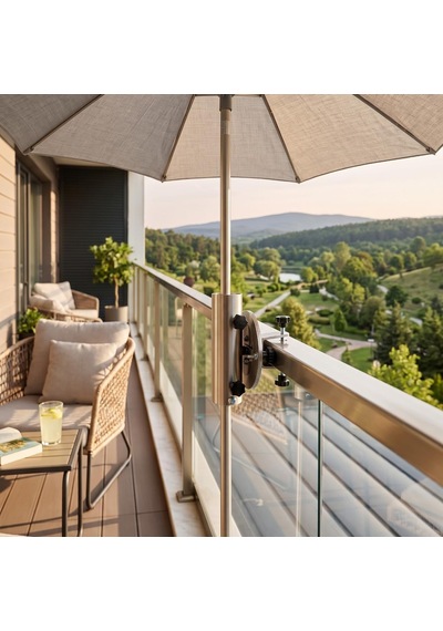 Xmlbayiciniz 360 Ayarlanabilir Paslanmaz Çelik Şemsiye Ve Boru Tutucu Bağlantı Aparatı, Balkon, Tekne Ve Park Hâlindeki Motos Çok Renkli
