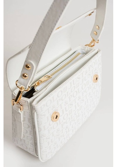Just Polo Yeşil 2 Bölmeli Omuz Çantası Monogram 2197mh