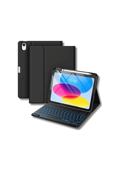 Apple Uyumlu iPad 11. Nesil A16 Çipli 2024 2025 Klavyeli Tablet Kılıfı Klavye + Stand