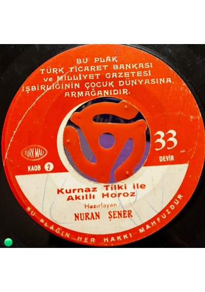 Nuran Şener - İyilik Kazanır / Kurnaz Tilki İle Akıllı Horoz - Nadir Çocuk Masal Plağı 33 Devir