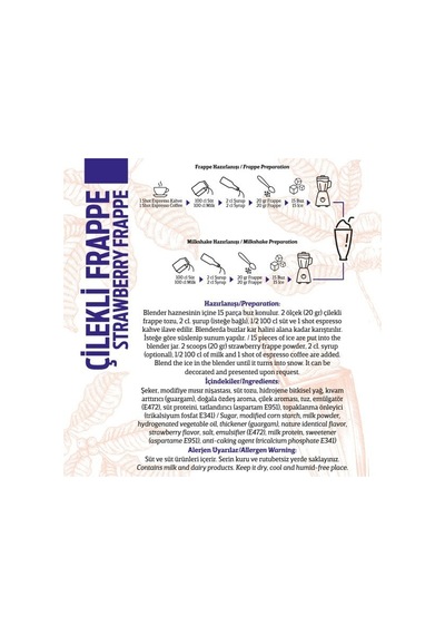 Oze Çilekli Frappe Tozu 250 G