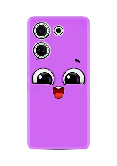 Tecno Camon 20 Kılıf Silikon Desen Özel Seri Purple Sweety 1717
