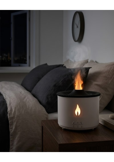 Alev Ve Vol Efektli Ultrasonik Aroma Difüzörü Led Gece Lambalı Semeglbl - 66 Hava Nemlendirici