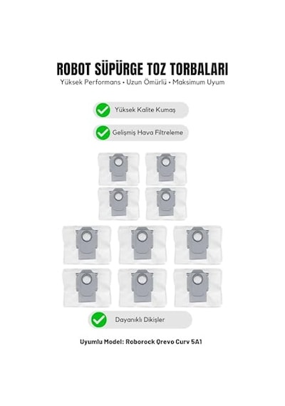 Tr Pro Uyumlu Süpürge Toz Torbası 10 Adet Genel