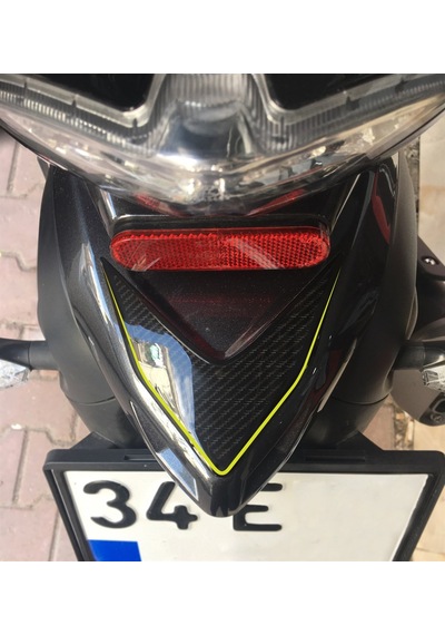 Mondial Drift L Yan Grenaj ve Kuyruk Sticker Pad Siyah-Neon Sarı tasarım