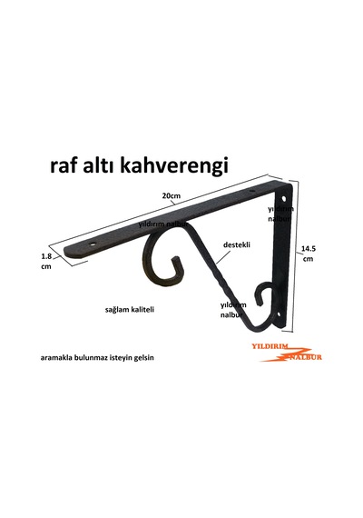 Raf Altı Kahverengi Raf Ayak Beyaz Destekli Raf Yapma Aparatı Koy