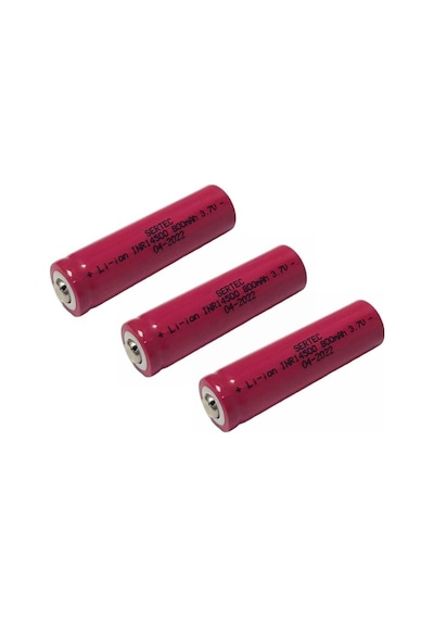 Sertec 14500 3.7 Volt 800mA Li-ion Şarj Edilebilir Pil 3 Adet