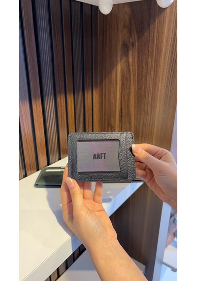 Mft Leather Hakiki Deri Mıknatıslı Kartlık Mona 1103 Siyah