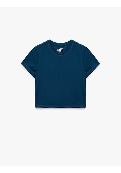 Koton Slim Fit Kısa Kollu Bisiklet Yaka Crop Spor Tişört Petrol Yeşili 6wak10179nk Petrol Koton Slim Fit Kısa Kollu Bisiklet Yaka Crop Spor Tişört Petrol Yeşili 6wak10179nk Petrol