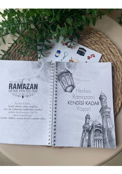 Ramazan Ajandası Zamansız-tarihsiz Ve İki Sayfa Etiket Krem