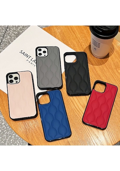 Apple Uyumlu iPhone Akfa 11 Pie Serisi Lüks Dikiş Desenli Premium Telefon Kılıfı Kırmızı