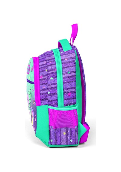 Coral High Kids Mor Su Yeşili Unicorn Desenli Üç Bölmeli Okul Sırt Çantası 23487
