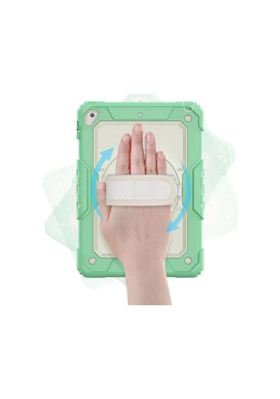 Mey İthalat Apple iPad 5 Air 9.7 Kılıf Strap New Tablet Kapak - Yeşil Tablet Kılıfı