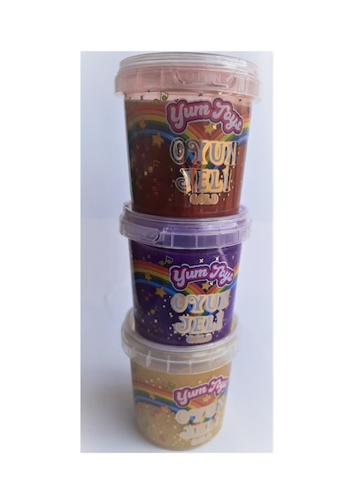 Yumtoys Gold Serisi Slaym - Hazır Slime 3 Renk 3 Kutu 140x3 Gr Sarı, Mor, Kırmızı