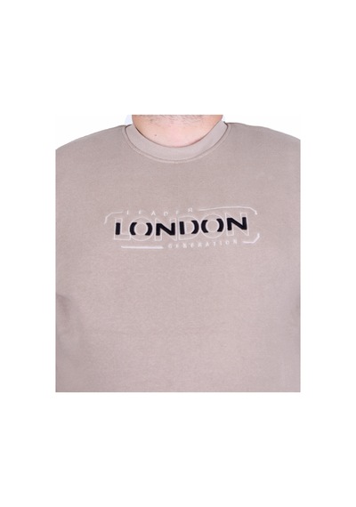 Moc Grande Mocgrande Erkek Büyük Beden Sıfır Yaka 3ip Sweat London 24208 Camel