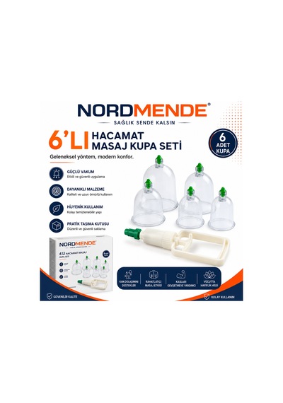Hacamat Masaj Kupası 6& 39 Lı Set Vakumlu Kupa Masaj Seti Silikon Başlıklı Manuel Pompalı Masaj Kupaları.