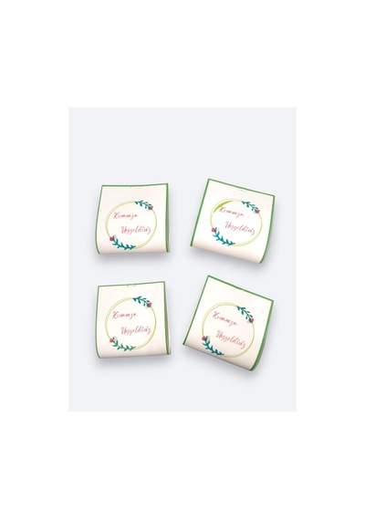50 Adet Minimal Çiçekli Kına Gecesi Dağıtmalığı 6x6,5 Cm - 3-4 Gr Hijyenik Paketli Hazır Kına Seti