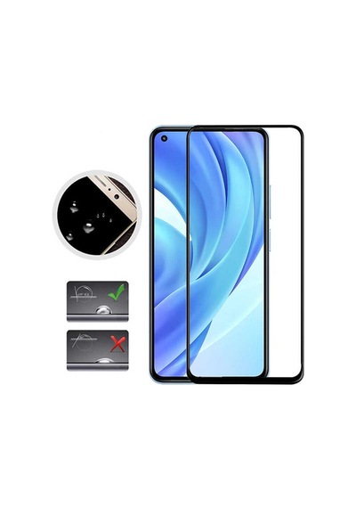 Xiaomi Mi 11 Lite Uyumlu Zore Kenarları Kırılmaya Dayanıklı Cam Ekran Koruyucu