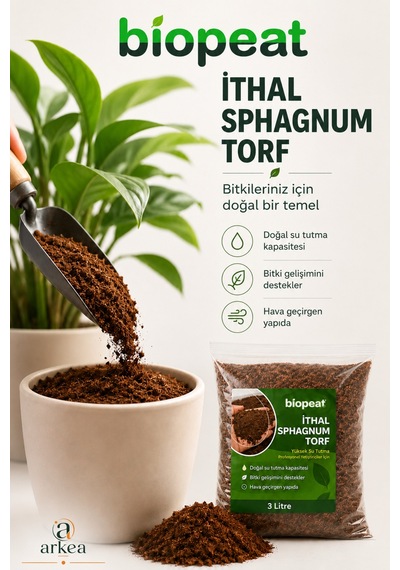 3 Litre İthal Torf Saksı Çiçekleri Ve İç Mekan Bitkileri İçin Bitki Yetiştirme Toprağı 1000