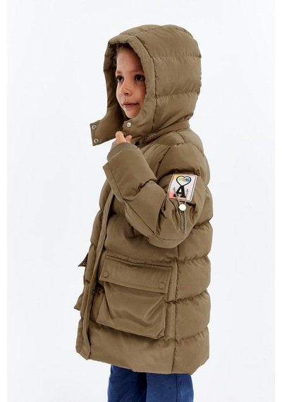 Benitto Kids Kız Çocuk Kalın Kışlık Kapüşonlu Kaban 51349 Camel