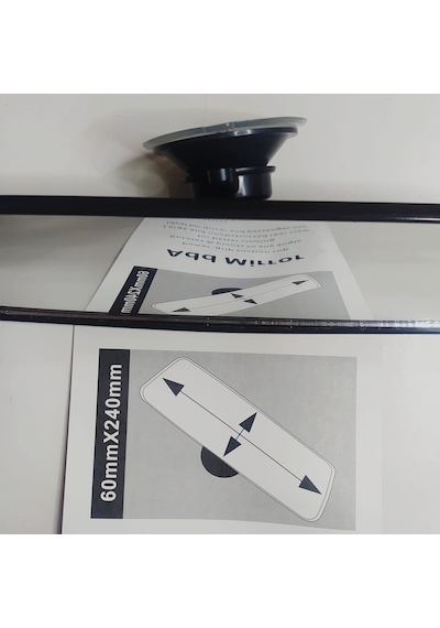 Carub Oto Vantuzlu Iç Dikiz Aynası Iç Ilave Ayna 60mmx240mm (br02
