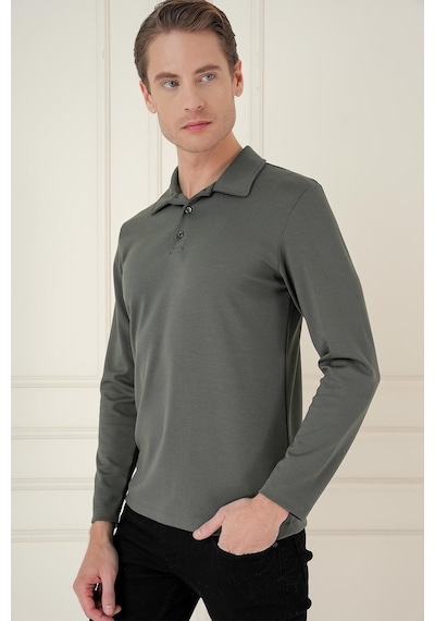 Efor Ts 893 Slim Fit Haki Spor T-shirt Haki