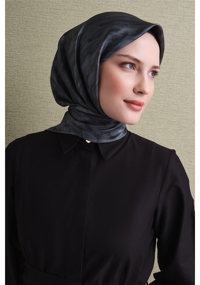Armine Sura İpek Eşarp 2026-2027 - Sonbahar Kış-asm9630 Füme