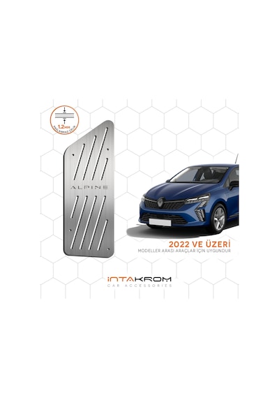 Renault Clıo 5 Alpine Krom Ayak Dinlendirme Pedalı 2023 Ve Üzeri
