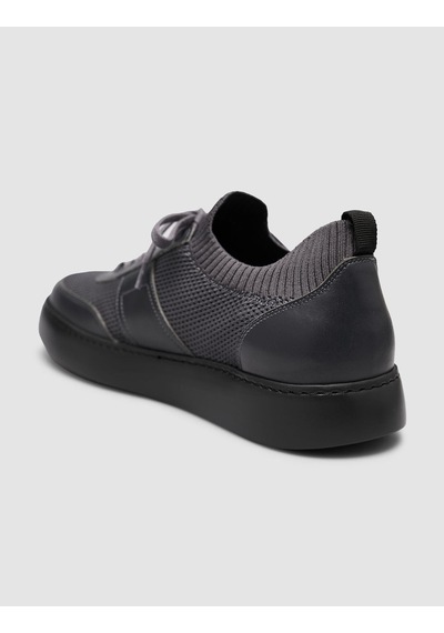 Cabani Erkek Triko Detaylı Günlük Gri Sneaker Ayakkabı Gri