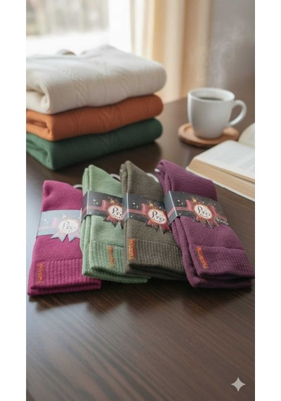 Thermal Havlu Çorap Asorti 4 Lü Paket Set1