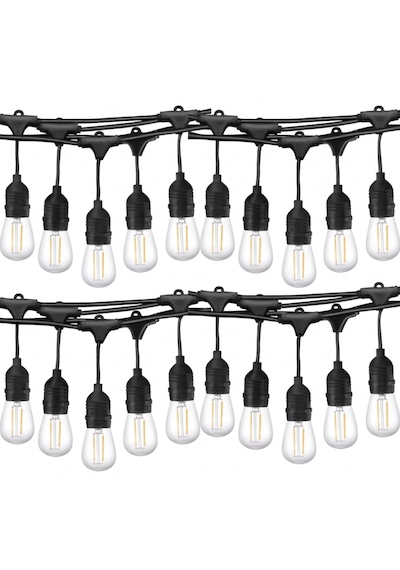 Forlife 220Volt 20 Adet E27 Duylu 20 Metre Kablolu Set (20 Adet S14 Led Ampul Hediyeli) -