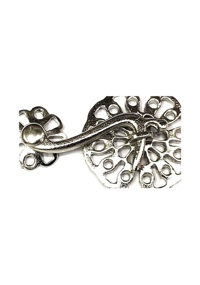 Nikel 50 Adet Zamak Çengel Kilit 56x33 Mm - Yuvarlak, Karşılıklı Mobilya, Dolap, Sandık, Kutu, Kapak Sarı