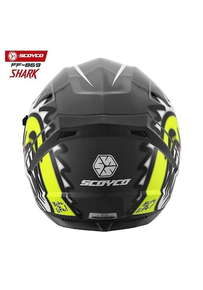 Scoyco 869 Shark Full Face Ece Onaylı Vizörlü Motosiklet Kaskı