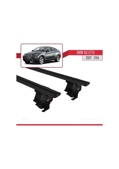 Bmw X6 E71 2007-2014 Arası İle Uyumlu Ace-4 Ara Atkı Tavan Barı Siyah