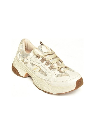 Fox Shoes U312414209 Bej Kalın Tabanlı Spor Ayakkabı Sneakers Bej-suni Deri Çok Renkli