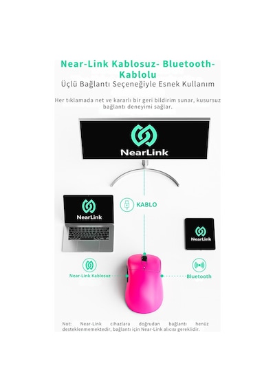 Aj179 Nl Near-link 3 Modlu 1000hz 26.000 Dpı 800 Mah Batarya Paw 3395 - Yeni Nesil Bağlantı Modu Diğer