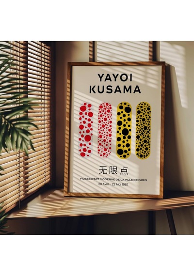 Yayoi Kusama Çerçevesiz Poster, Modern Dekoratif Çerçevesiz Poster, Tablo, Yayoikusama-13, 40 X 50
