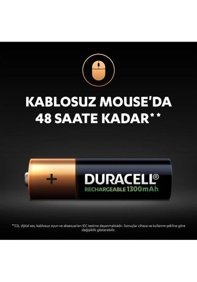 Duracell Şarj Edilebilir Aa 1300 Mah Piller 2 Li Paket