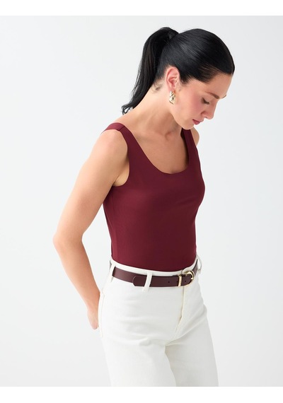 Jimmy Key Bordo Kare Yaka Dar Kesim Askılı Atlet 6ww018430562