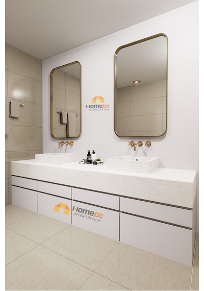 Süper Mat Beyaz Yapışkanlı Kaplama Folyo 120 Cm Lamine Seri Mobilya, Duvar, Kapı İçin - Sm937 120 X 400 Cm