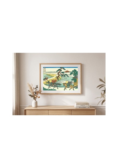 Hokusai Sumida Nehri Kıyısında Sekiya Köyü Çerçevesiz Poster 30x42 Cm A3 Tablo Japon Sanatı