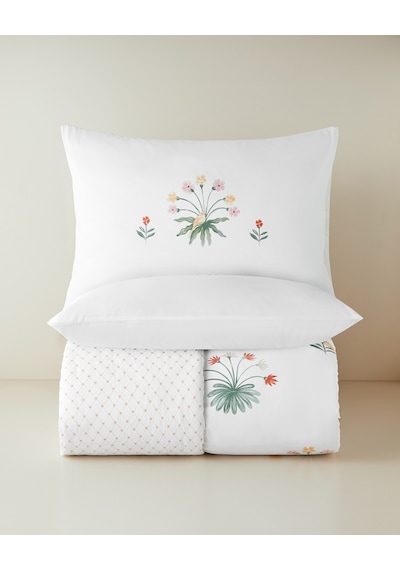 English Home Garden Melody Pamuklu Çift Kişilik Nevresim Seti 200x220 Cm Yeşil-sarı