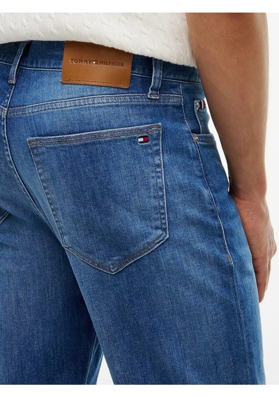 Tommy Hilfiger Mw0mw42316 Slim Bleecker Jax Erkek Denim Pantolon Mavi