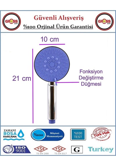Lüx Beyazsu Duş Takımı - Mafsallı Duş Seti - Ayarlı