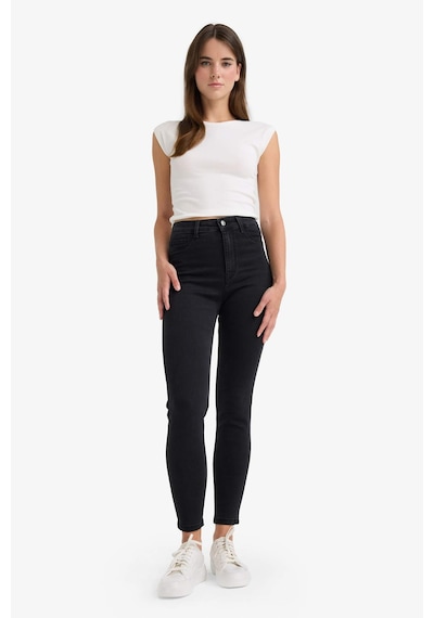 Defacto Jegging Yüksek Bel Bilek Boy Dar Paça Basıc Jean Pantolon B7498AX24SP Antrasit