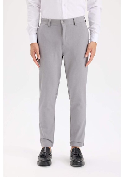 DeFacto Tailored Fit Normal Kesim Düz Paça Her Yöne Esneyen Yazlık Kumaş Pantolon -  C7508AX25SPGR370