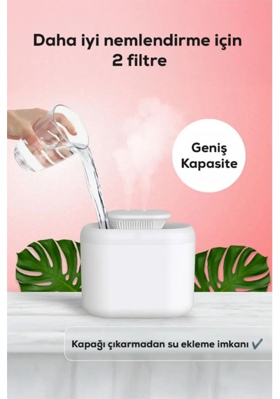 Sessiz Ve Etkili 3.3l Kapasiteli Led Aydınlatmalı Hava Nemlendirici Ve Buhar Difüzörü